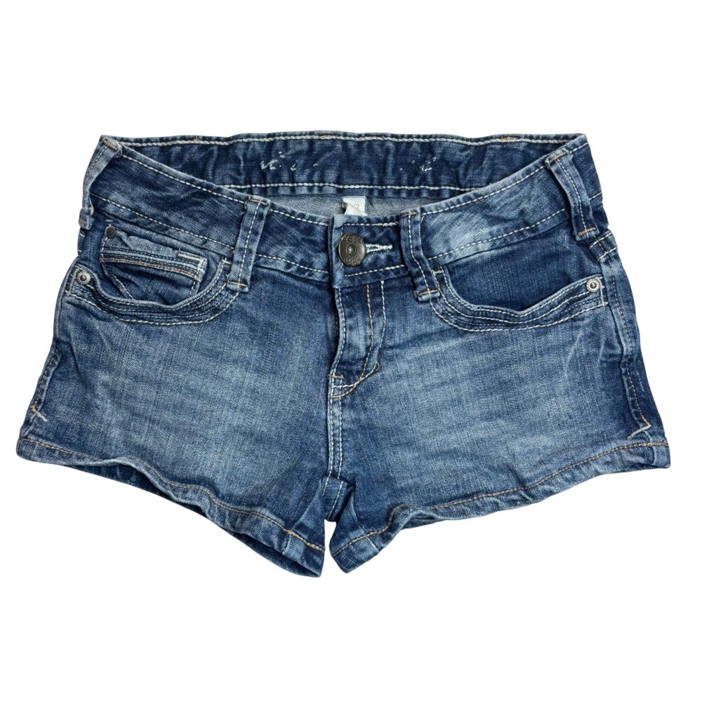 Aeropostale Low Rise Micro Denim Shorts Size 1‎ / 2 Preppy Surfer Festival